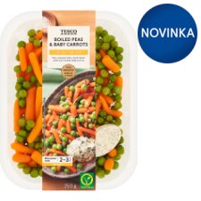 Tesco Boiled Peas & Baby Carrots 250 g