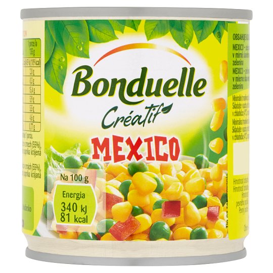 Bonduelle Créatif Mexico zeleninová zmes vákuovaná v mierne slanom náleve 170 g