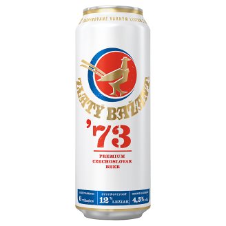Zlatý Bažant '73 pivo svetlý ležiak plechovka 500 ml
