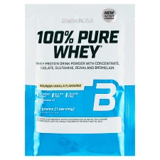 BioTechUSA 100% Pure Whey Protein Drink Powder with Bourbon Vanilla Flavoured 28 g