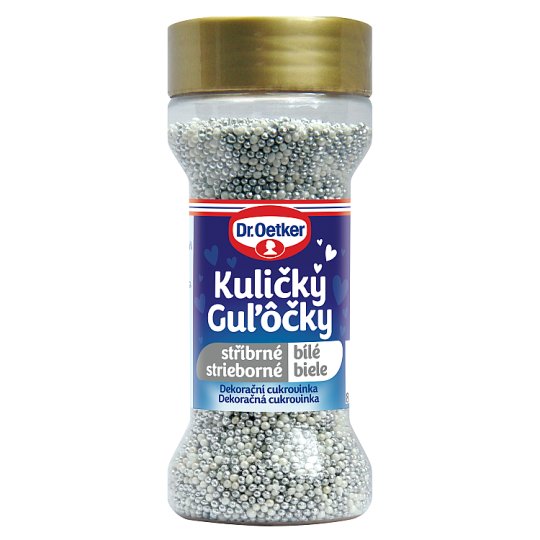 Dr. Oetker Guľôčky strieborné a biele 65 g