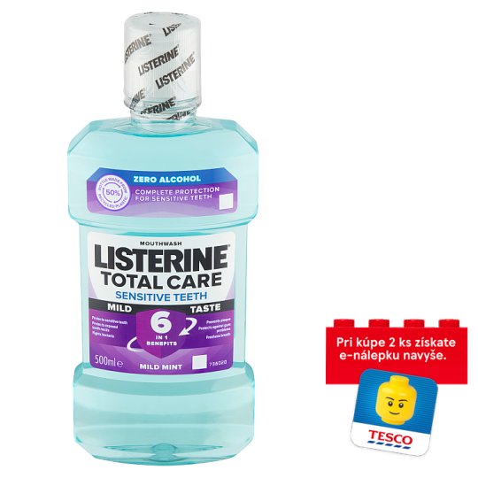 Listerine Total Care Sensitive Teeth Mild Taste Mild Mint ústna voda 500 ml