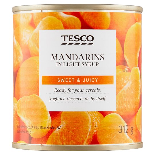 Tesco Mandarins in Light Syrup 312 g Tesco Groceries