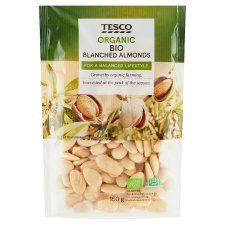 Tesco Organic Bio mandle blanšírované 150 g