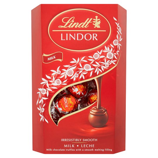 Lindt Lindor Mliečna čokoláda s jemnou krémovou náplňou 337 g