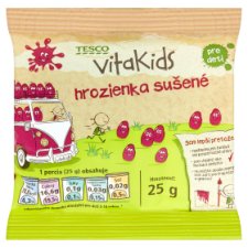 Tesco Vitakids Hrozienka sušené 25 g