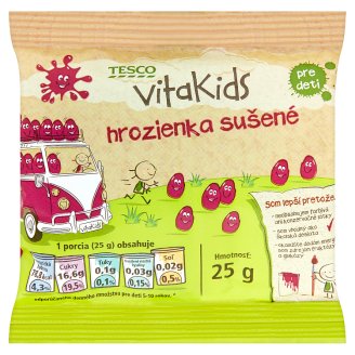 Tesco Vitakids Hrozienka sušené 25 g
