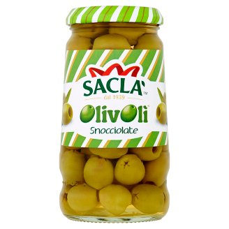 Saclà Zelené olivy bez kôstky v slanom náleve 290 g