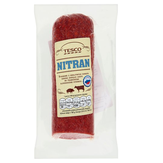 Tesco Nitran trvanlivý tepelne neopracovaný mäsový výrobok 300 g