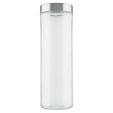 Tesco Round Storage Jar with Silver Lid 1.8 L