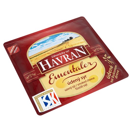 Záhorácky syr Havran Ementaler údený syr plátky 100 g