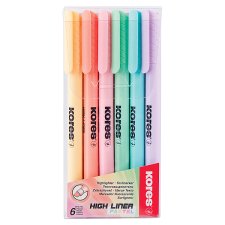 Kores High Liner Pastel Highlighter 6 pcs