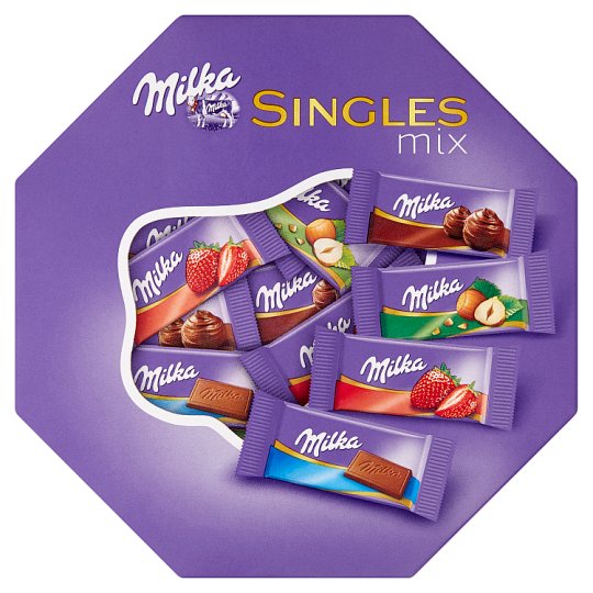 Milka Singles Mix výber mini mliečnych čokolád 138 g