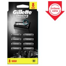 Gillette Mach3 Charcoal Razor Refills for Men, , 8 Blade Refills