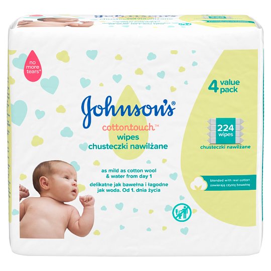 johnson's cotton touch wipes tesco