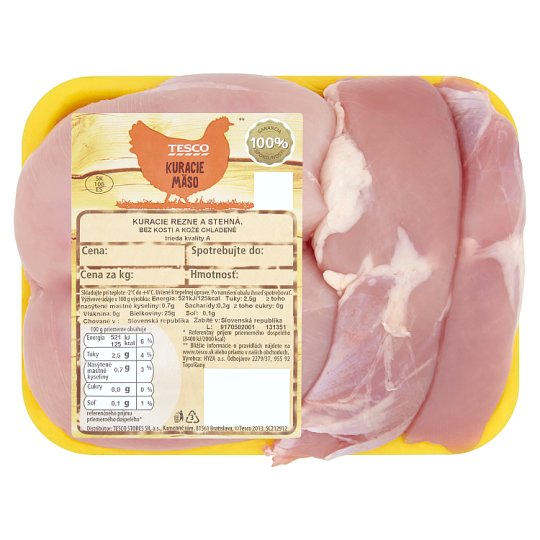 Tesco Kuracie mäso rezne a stehná