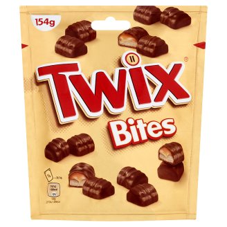 Twix Bites celomáčaná sušienka s karamelom v poleve z mliečnej čokolády 154 g