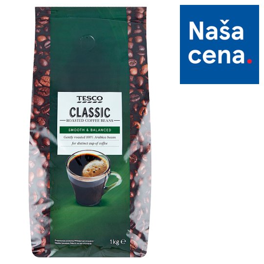 Tesco Classic pražená zrnková káva 1 kg