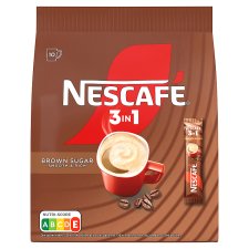 NESCAFÉ 3in1 Brown Sugar, Instant Coffee, 10 Bags x 16.5 g (165 g)