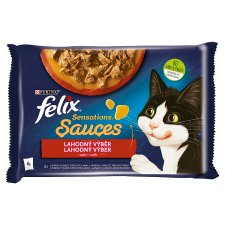 FELIX Sensations Sauces with Turkey with Bacon Flavour, with Lamb with Flavour of Venison 4 x 85 g