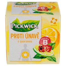 Pickwick Proti únave s guaranou zelený a bylinný čaj 10 x 1,5 g (15 g)