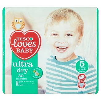 Tesco Loves Baby Ultra dry plienky 5 junior 30 ks