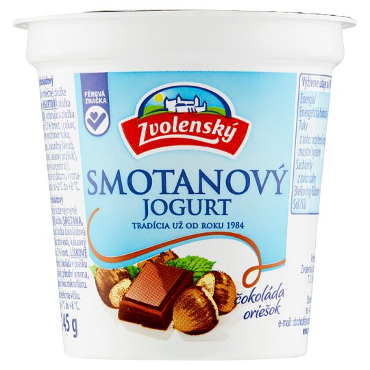 Zvolenský Smotanový jogurt čokoláda oriešok 145 g