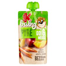 Kubík Baby Puree Apple, Peach, Carrot, Banana 100 g