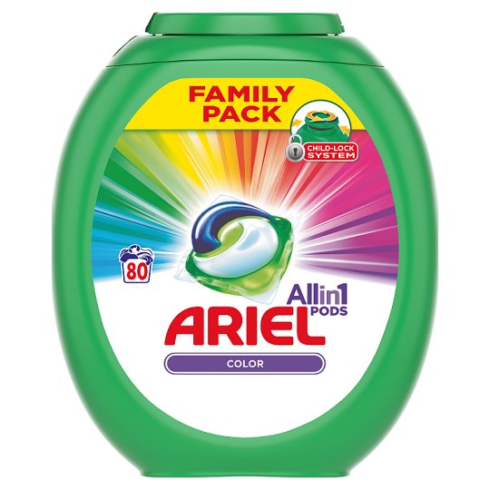 Ariel All In 1 Pods Color, Gélové Kapsuly Na Pranie, 80 Praní