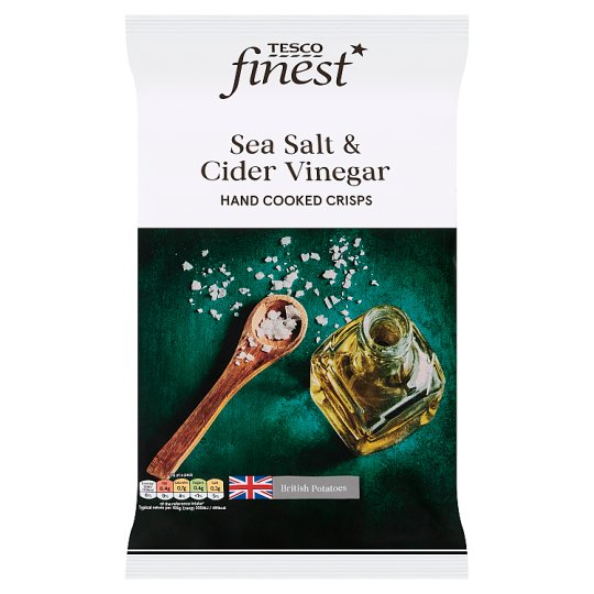 Tesco Finest Sea Salt & Cider Vinegar Hand Cooked Crisps 150 g Tesco