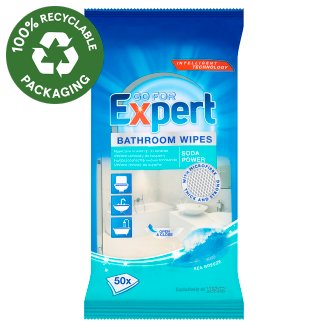 Go For Expert Sea Breeze vlhčené čistiace obrúsky do kúpeľne 50 ks