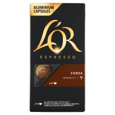 L'OR Espresso Forza Roasted Ground Coffee 10 Capsules 52 g