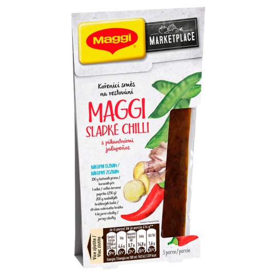 MAGGI Koreniaca zmes na restovanie Sladké chilli s pikantnými jalapeňos vrecúško 84 ml
