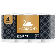 Harmony Exclusive Pure White toaletný papier 4 vrstvy 8 ks