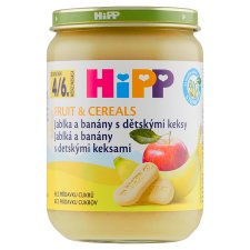 HiPP Bio jablká a banány s detskými keksami 190 g