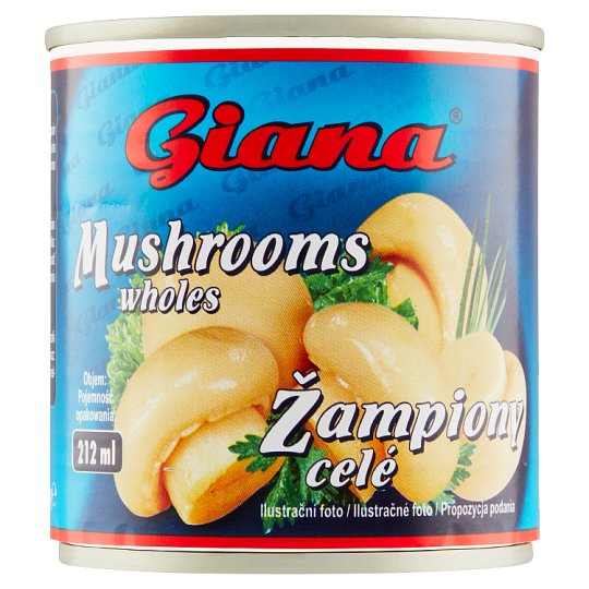 Giana Šampiňóny celé v slanom náleve 184 g