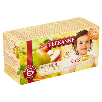 TEEKANNE Mother & Child, Kids' tea, ovocno-bylinný čaj, s mrkvou a medovkou, 20 vrecúšok, 45 g