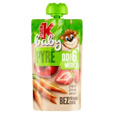 Kubík Baby Puree Apple, Strawberry, Carrot 100 g