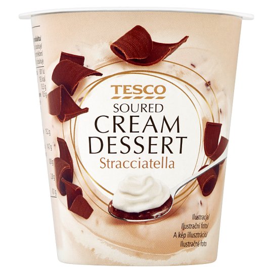 Tesco Kyslá smotana so stracciatellou 130 g