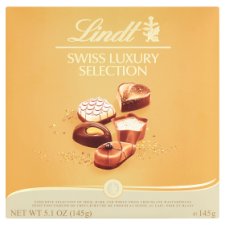 Lindt Swiss Luxury Selection kolekcia plnených čokoládových bonbónov 14 ks 145 g