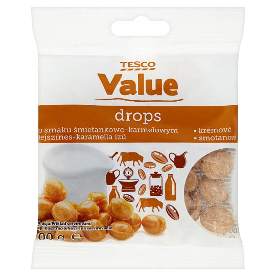 Tesco Value Drops smotanové 100 g