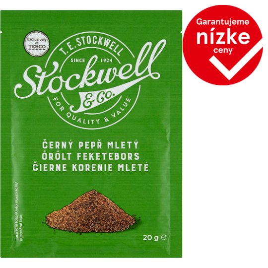 Stockwell & Co. Čierne korenie mleté 20 g