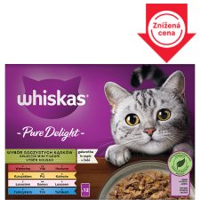 Whiskas Pure Delight 1+ Selection of Pieces in Jelly 12 x 85 g (1.02 kg)