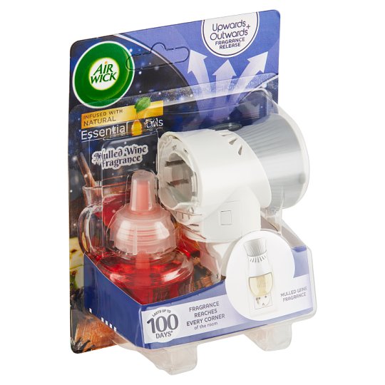 Air Wick Essential Oils Elektrický osviežovač vzduchu strojček a náplň vôňa vareného vína 19 ml