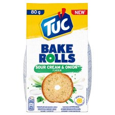 TUC Bake Rolls príchuť Smotana&Cibuľa 80 g