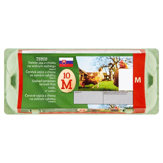 Tesco Čerstvé vajcia M 10 ks