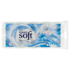 Tesco Soft Luxury White Toilet Paper 3 Ply 10 Rolls