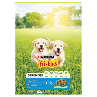 Friskies pre šteňatá Junior s kuraťom, zeleninou a mliekom 3 kg