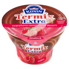 Mlékárna Kunín Termix Extra Cottage Cheese and Cream Dessert Cocoa, Raspberry 130 g