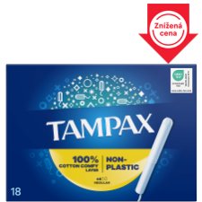 Tampax Regular Tampons With Cardboard Applicator X18